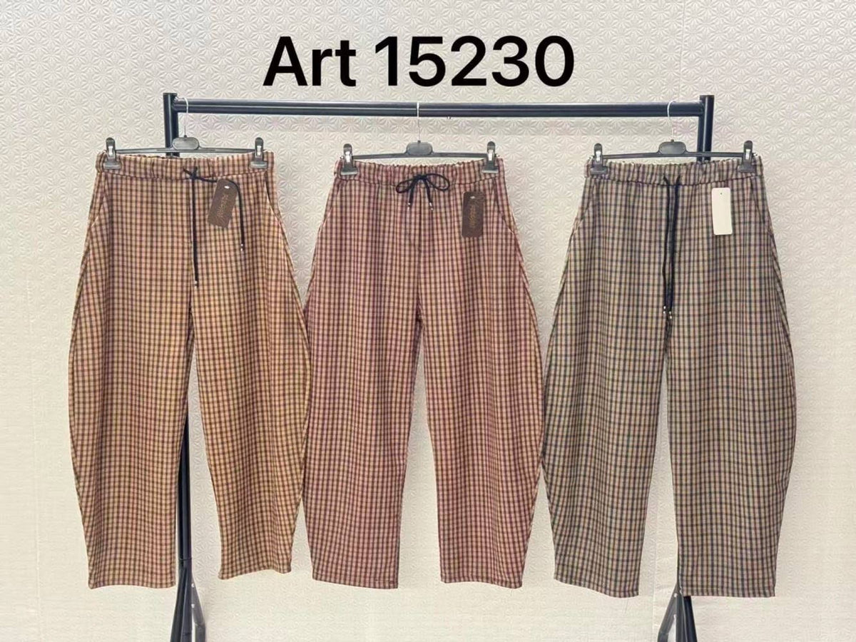 Printed faux-suede balloon pants with elasticated waist