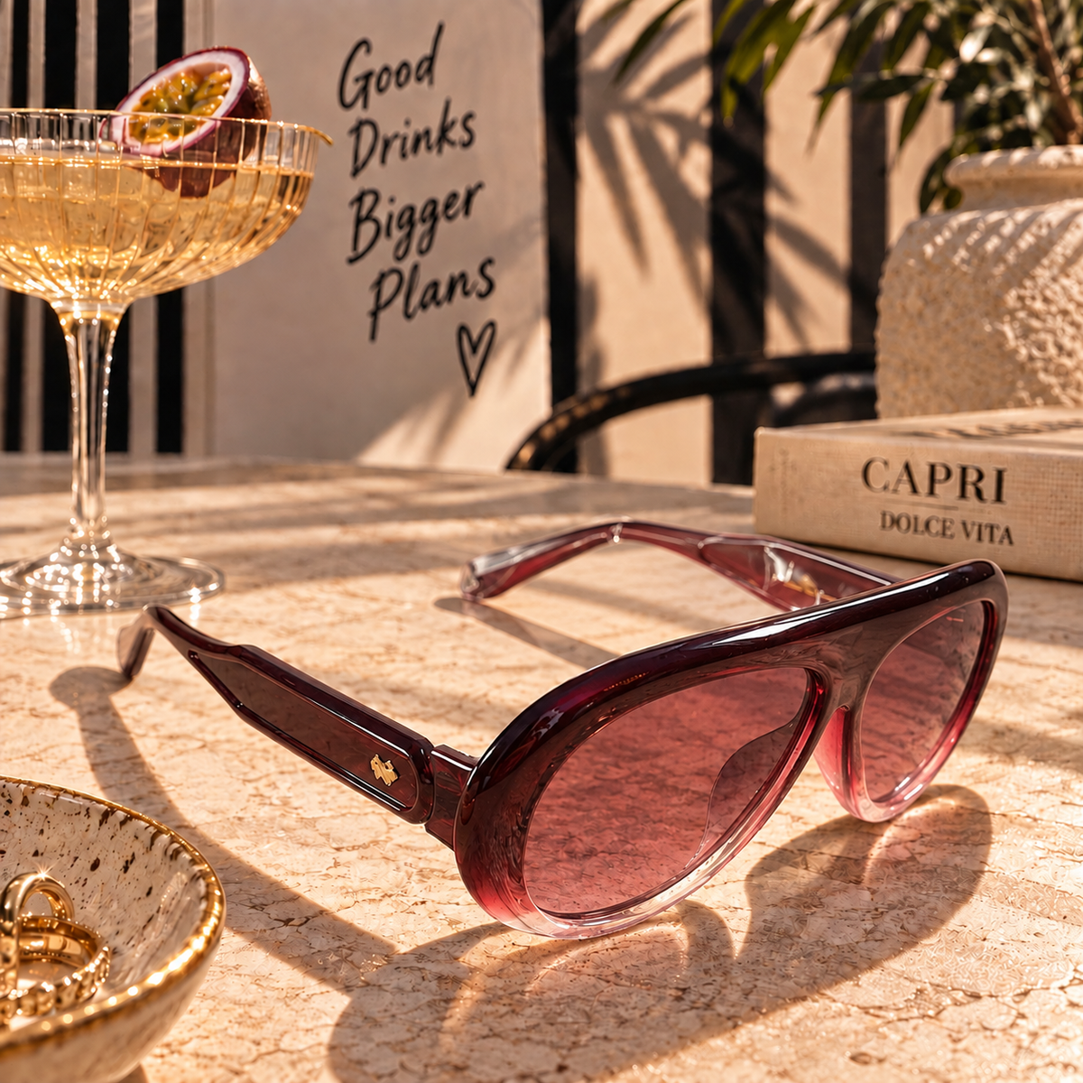 Women's Bold Aviator Style Sunglasses