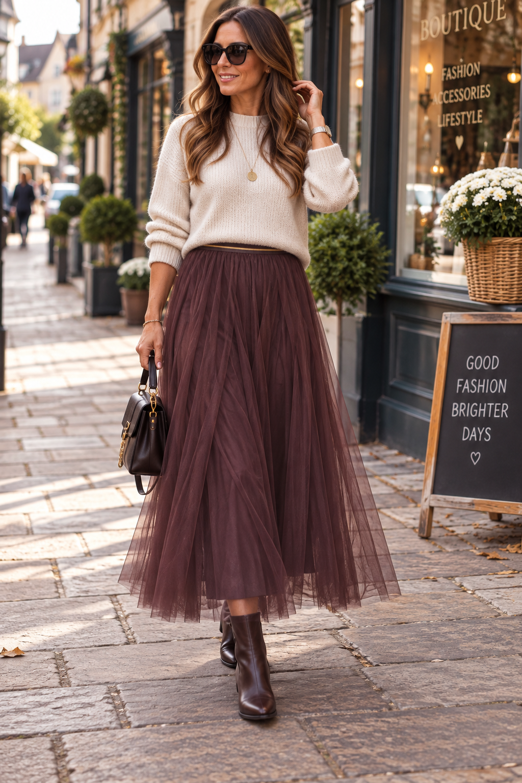 Tulle layer skirt