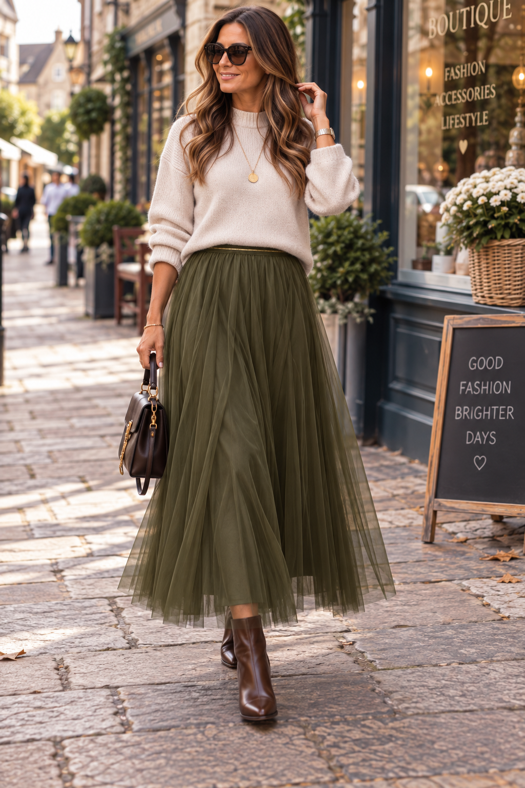 Tulle layer skirt