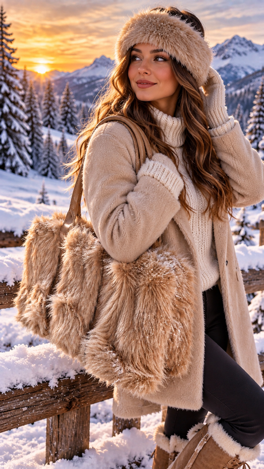 Long and son London fur bag