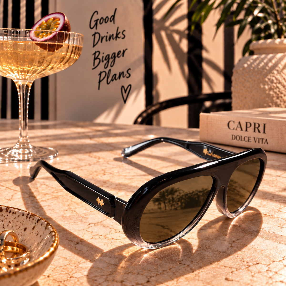 Women's Bold Aviator Style Sunglasses